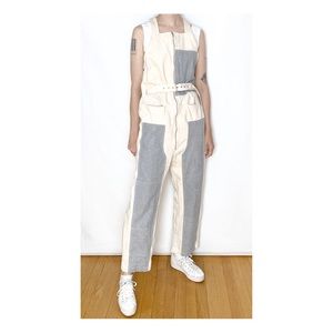 RACHEL COMEY Patchwork Denim Overalls